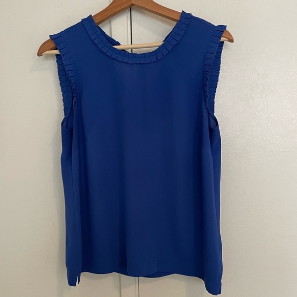 J crew Sleeveless Blouse Top with small ruffle detail Size: 4 - Picture 6 of 12